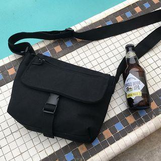 Canvas Snap-buckle Crossbody Bag
