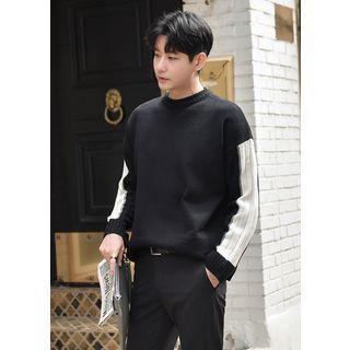 Contrast-panel Boxy Sweater