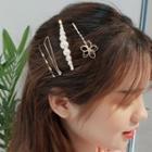 Set: Faux Pearl / Wirework Flower Hair Pin (assorted Designs)