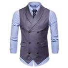 Double-breasted Shawl Lapel Vest