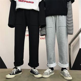 Wide-leg Straight-fit Pants