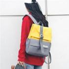 Buckled Color-block Backpack