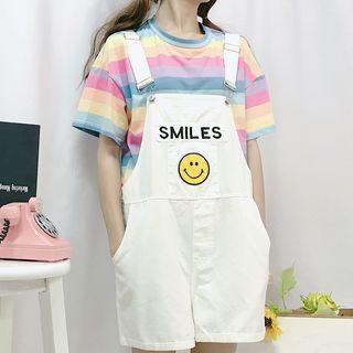 Striped Short-sleeve T-shirt / Jumper Shorts