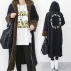 Faux-fur Lined Long Zip Hoodie
