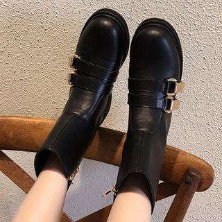 Double Buckled Short Boots