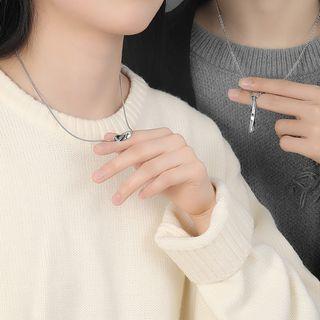 Couple Matching Pendant Stainless Steel Necklace (various Designs) / Set