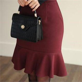 Tall Size Ruffle-hem Skirt
