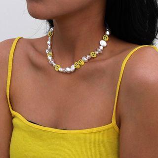 Smiley Bead Freshwater Pearl Choker