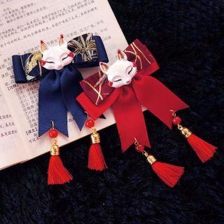 Fox Tasseled Hair Clip
