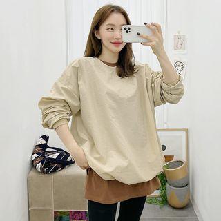 Drawcord-hem Nylon Pullover