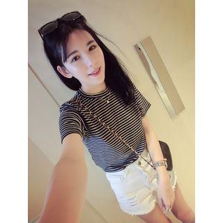 Striped Short Sleeve Crewneck T-shirt