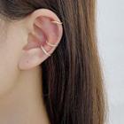 Rhinestone Hoop Earring Se2629 - Set Of 3 - Gold - One Size