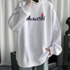 Print Round-neck Thick Sweatshirt