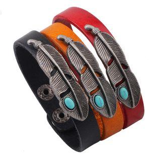 Feather Leather Bracelet