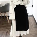 Asymmetric Long-sleeve Midi Shirt Dress