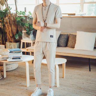 Set: Button-front Top + Pants