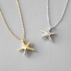 925 Sterling Silver Starfish Pendant Necklace