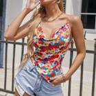 Cowl Neck Floral Camisole Top