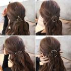 Geometric Hair Clip Solid Star Group - Silver - One Size
