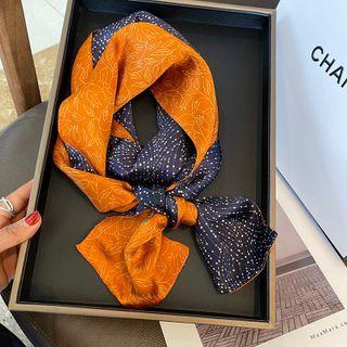 Two-tone Scarf Orange & Black - One Size