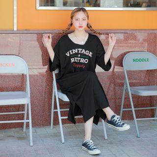 Vintage & Retro Long T-shirt Dress