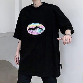 Reactive Print Oversized Tee