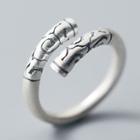Engraved 925 Sterling Silver Open Ring