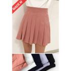 Colored Pleated Mini Skirt