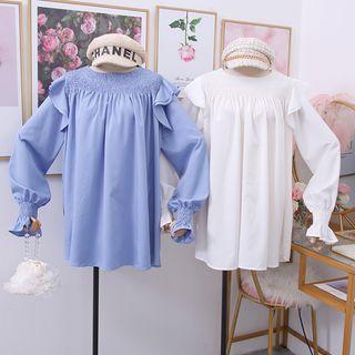 Ruffled Loose-fit Mini Dress