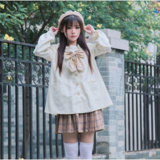 Sailor Collar Contrast Stripe Blouse