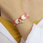 Butterfly Alloy Plaid Fabric Bracelet