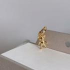 Bear Sterling Silver Dangle Earring 1pc - Gold - One Size