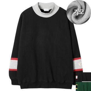Couple Color-block Brushed-fleece Pullover