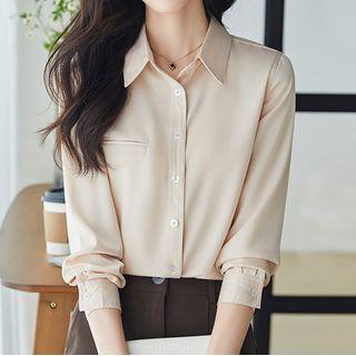 Plain Shirt / Straight Leg Dress Pants / Set