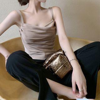 Plain Camisole Top Khaki - One Size