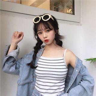 Striped Small Suspender Top External Tank Top