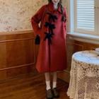 Bow Button-up Long Coat