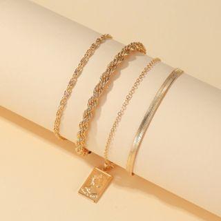 Set Of 4: Bracelet Set Of 4 - Gold - One Size