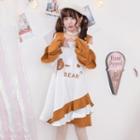 Color Panel Off Shoulder Pullover Dress