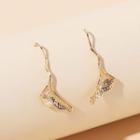 Mermaid Tail Alloy Dangle Earring 1 Pair - Gold - One Size