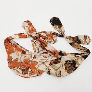 Scarf Print Fabric Hobo Bag