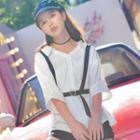 Elbow-sleeve Blouse / Wide Leg Shorts