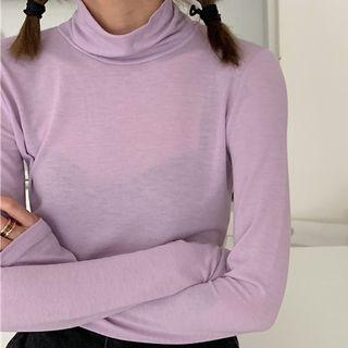 Plain Mock Neck Top (various Colors)