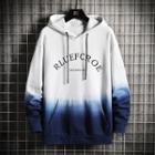 Long-sleeve Gradient Letter Printed Hoodie