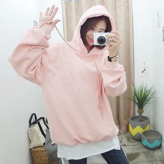 Hooded Drop-shoulder Sweatshirt