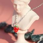 Strawberry Necklace Strawberry - Silver - One Size