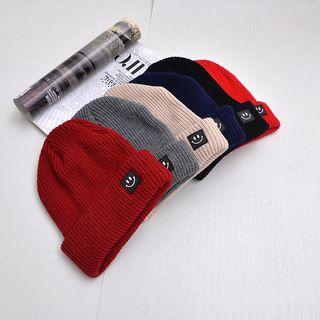 Couple Matching Smiley Face Applique Beanie