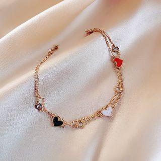 Heart Layered Bracelet As Shown In Figure - One Size