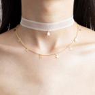 Alloy Star Lace Choker Gold - One Size