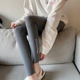 Lettering Knit Leggings